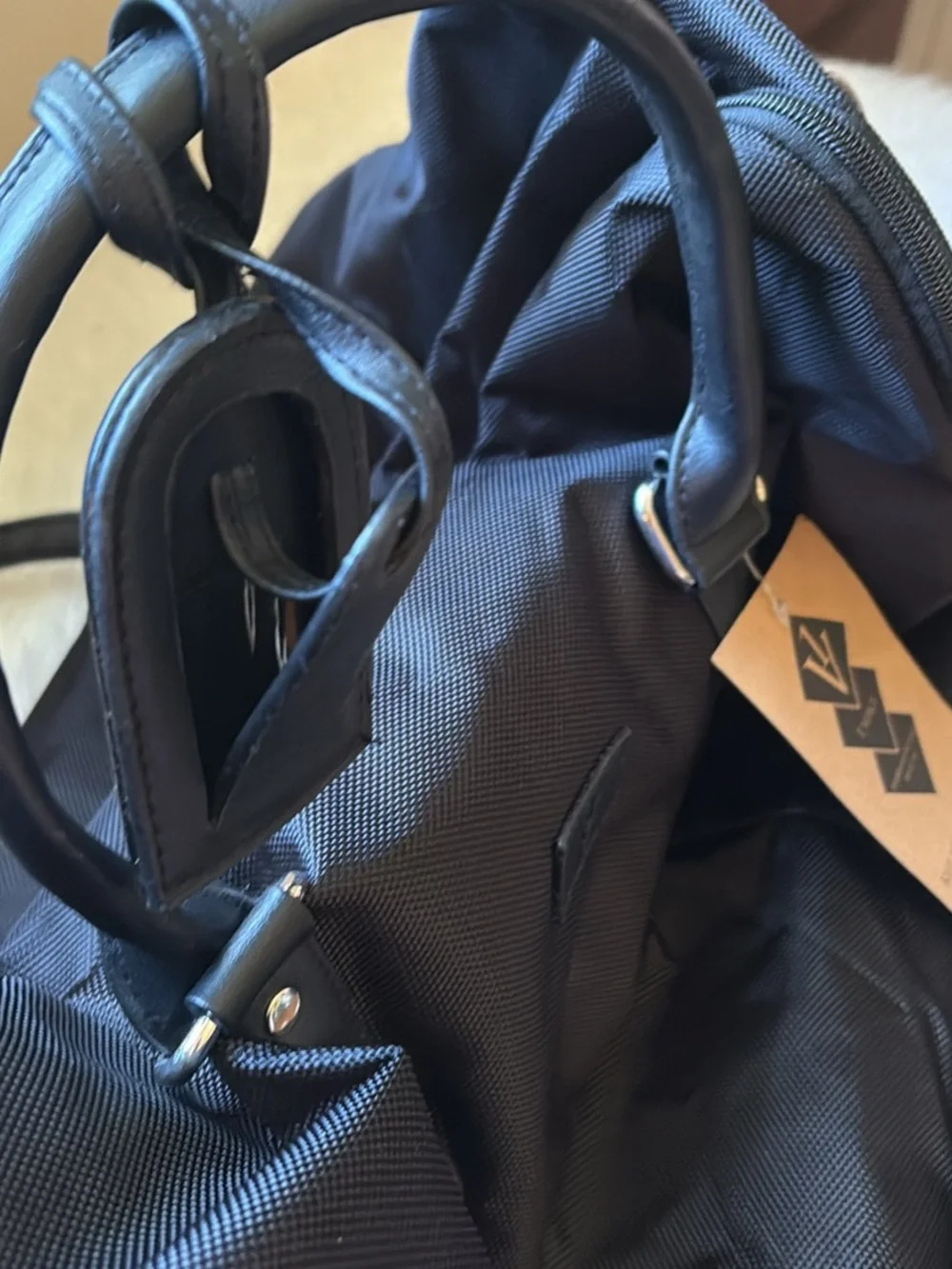 Black Travel Duffel Bag with Built In Garment Bag